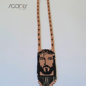 Colar Jesus de Miçangas Tchecas Modelo 4