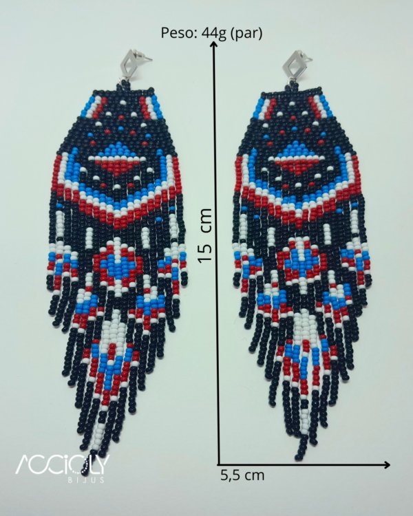 Maxibrinco de Miçangas Tchecas Étnico Colorido