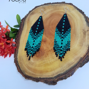 Brinco Boho de Miçangas Tchecas Preto