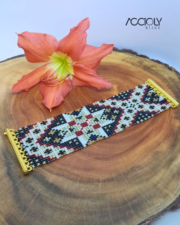 Bracelete elegante de miçangas tchecas