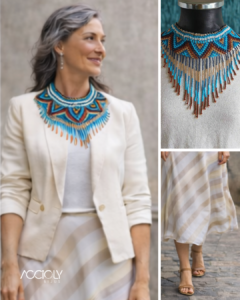Colar artesanal feminino