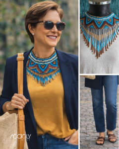 Colar artesanal feminino