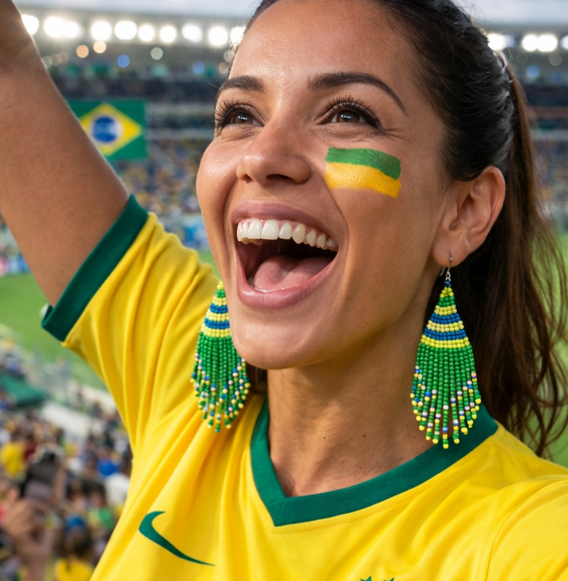 Brinco e colar Brasil: acessórios que expressam identidade